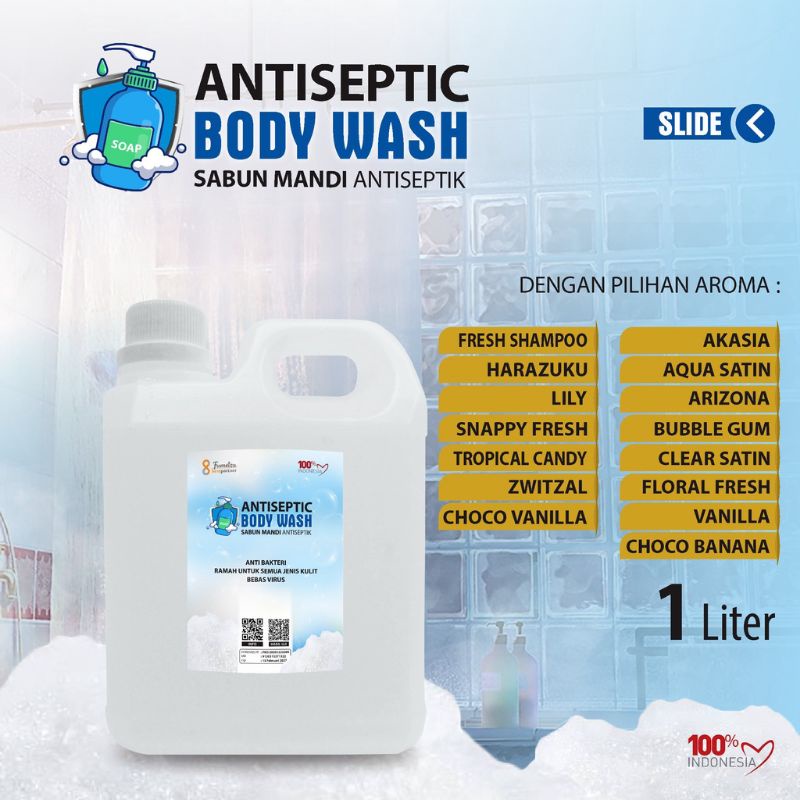 Body Wash/Sabu Mandi Aneka Aroma Wangi Segar kemasan jurigen 1 liter