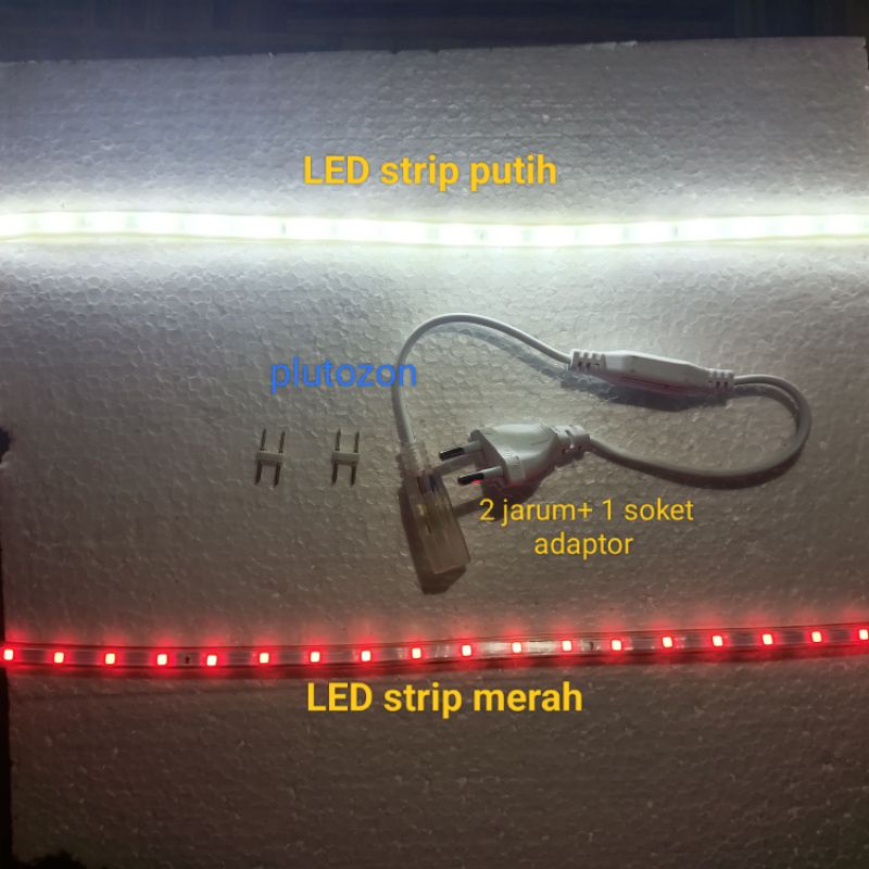 PROMO LAMPU LED HIAS STRIP MERAH PUTIH AGUSTUS KAMAR AESTHETIC TERMURAH TINGGAL PAKAI