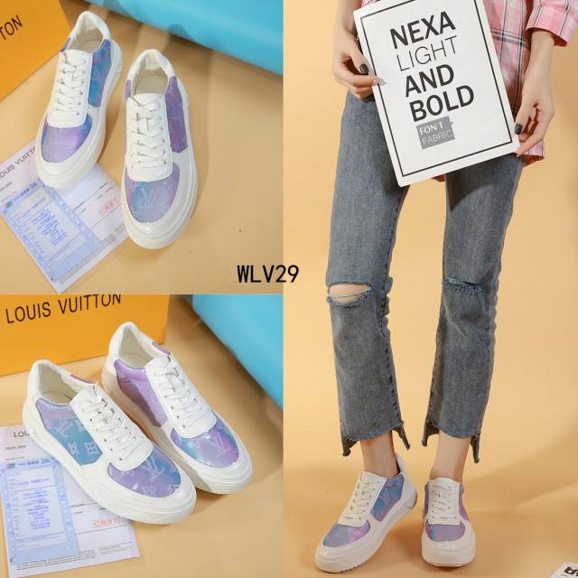 LOUIS VUITTON LV LUXEMBOURG IRIDESCENT PRISM PLATINUM SNEAKERS WLV29