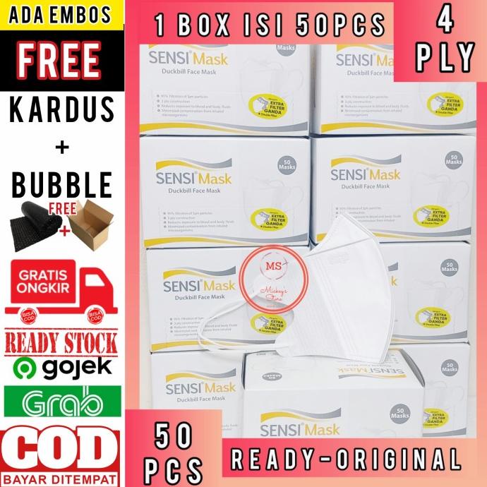 BOLEH DROPSHIP masker sensi duckbill isi 50 pcs original face mask / Sensi Duckbill