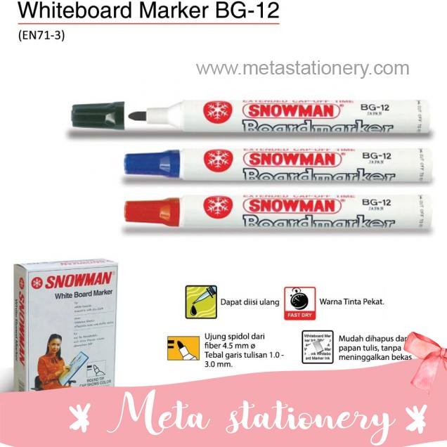

Spidol White Board Snowman BG-12 (1pc)