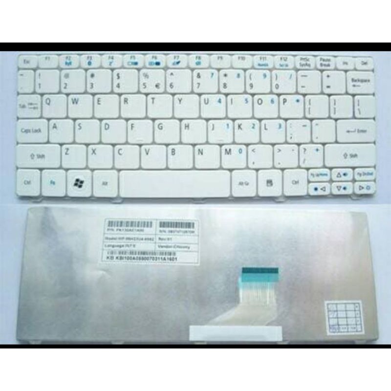 ORIGINAL Keyboard Acer Aspire One Happy 532h D255 D260 - White