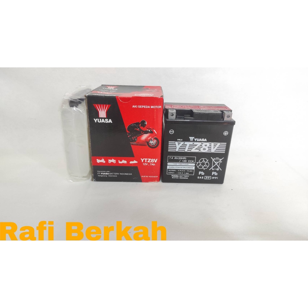Aki Motor Honda CBR 150, CBR 250, PIAGGIO Liberty Yuasa YTZ8V 7Ah