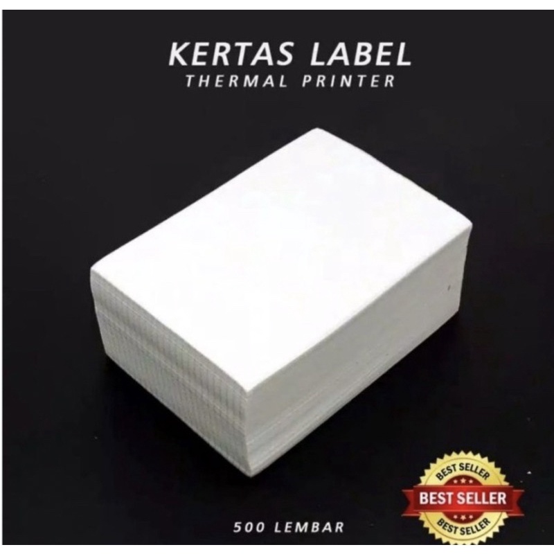 Kertas LABEL Thermal Printer Ukuran 100 x 150mm (500 Lembar) - Kertas Label Thermal