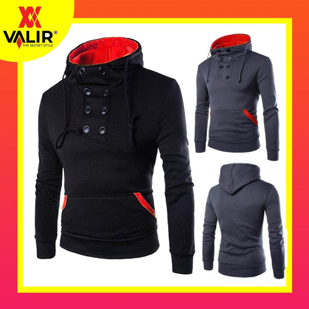 Jaket Hoodie Pria Terbaru Snazzy Valir Casual Bahan Fleece Tebal | Sweater Cowok