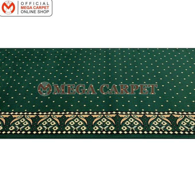 Sajadah Roll / Karpet Masjid / Karpet Mushola [Bintik Hijau]
