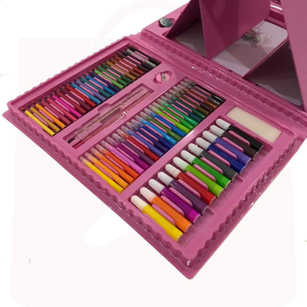 

Pink ABC Crayon Pensil Warna Super Mega Art Set 208 Perlengkapan Menggambar Anak Anak Terlengkap