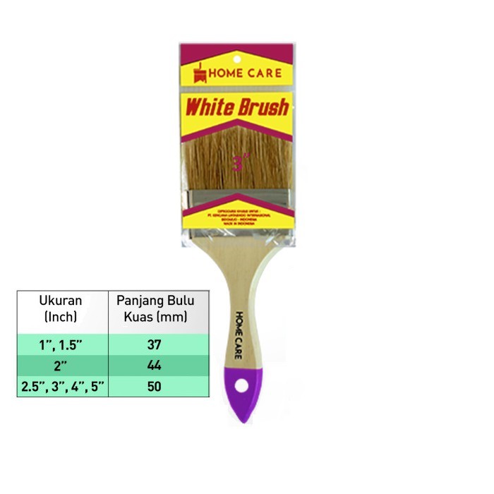 

TERMURAH HOME CARE KUAS CAT WHITE BRUSH 3 INCHI (MINIMAL ORDER 3 PCS)