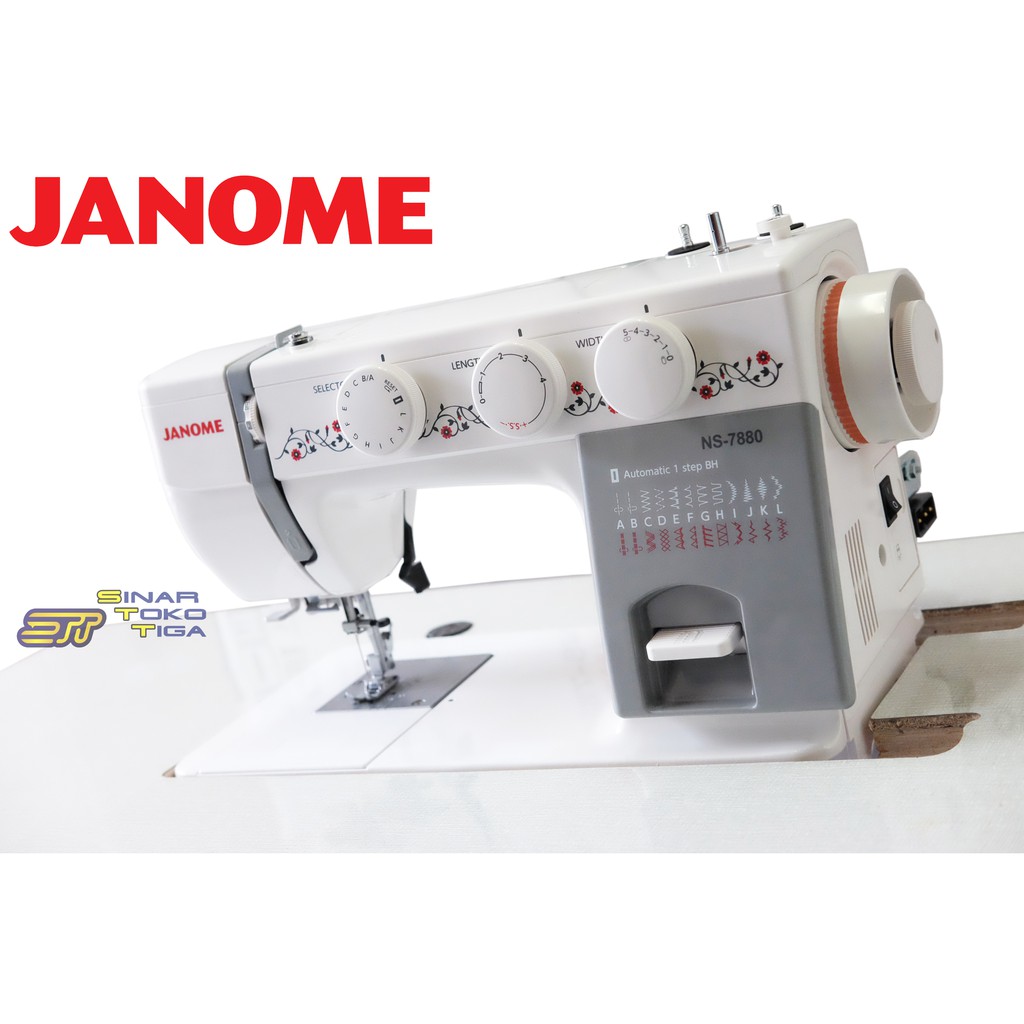 FREE MEJA - JANOME NS 7880 MESIN JAHIT SEMI PORTABLE BODI FULL BESI NS7880