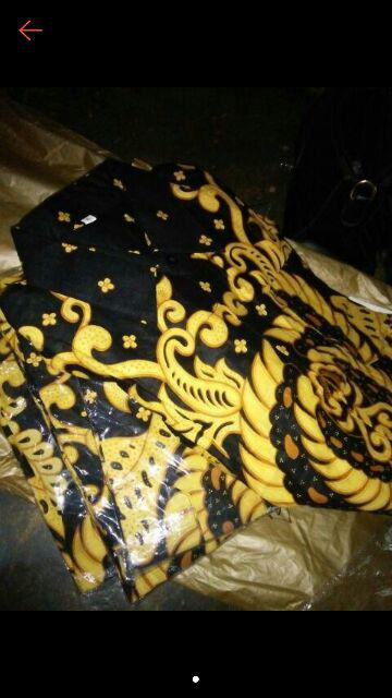 New Batik Pria Lengan Panjang Batik Berkah Hrb026 Motif Keratonan Kode 002 Size M L Xl