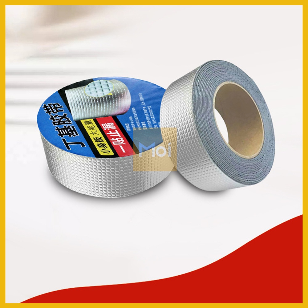 Lakban Anti Bocor Lem Anti Air Aluminium Foil / Duct Tape Butyl Super Waterproof / Tape Tambal