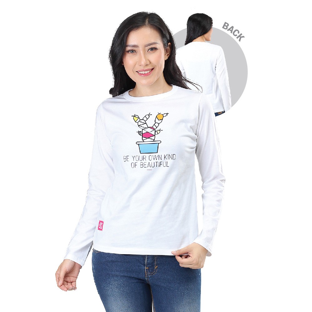 ATASAN WANITA KUZATURA KZR 419 KAOS WANITA KUZATURA KZR 419 BAJU WANITA KUZATURA KZR 419 WHITE