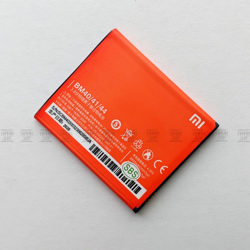 Baterai XiaoMi BM41 Redmi 1 1S Original OEM Batre Batrai Battery Xiao Mi BM 41 Handphone HP