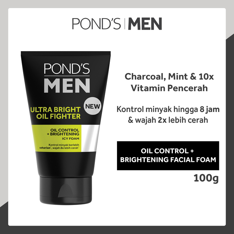 Ponds Men Ultra Bright Oil Fighter Facial Foam 100G