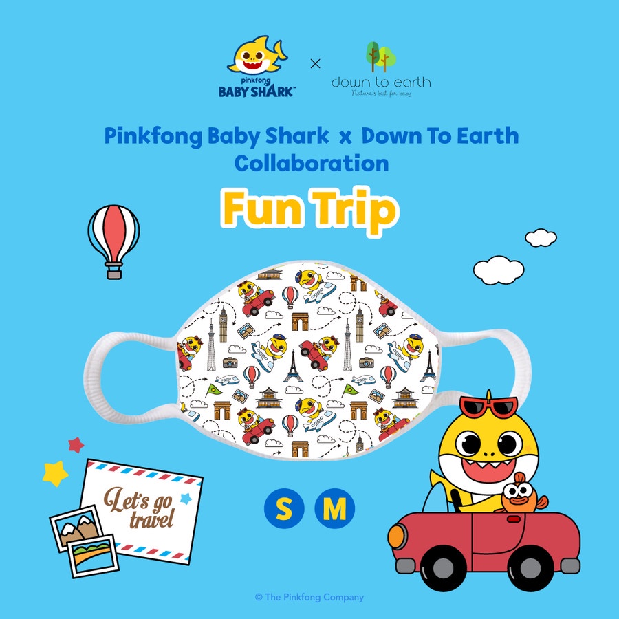 DOWN TO EARTH PINKFRONG BABY SHARK KIDS MASK