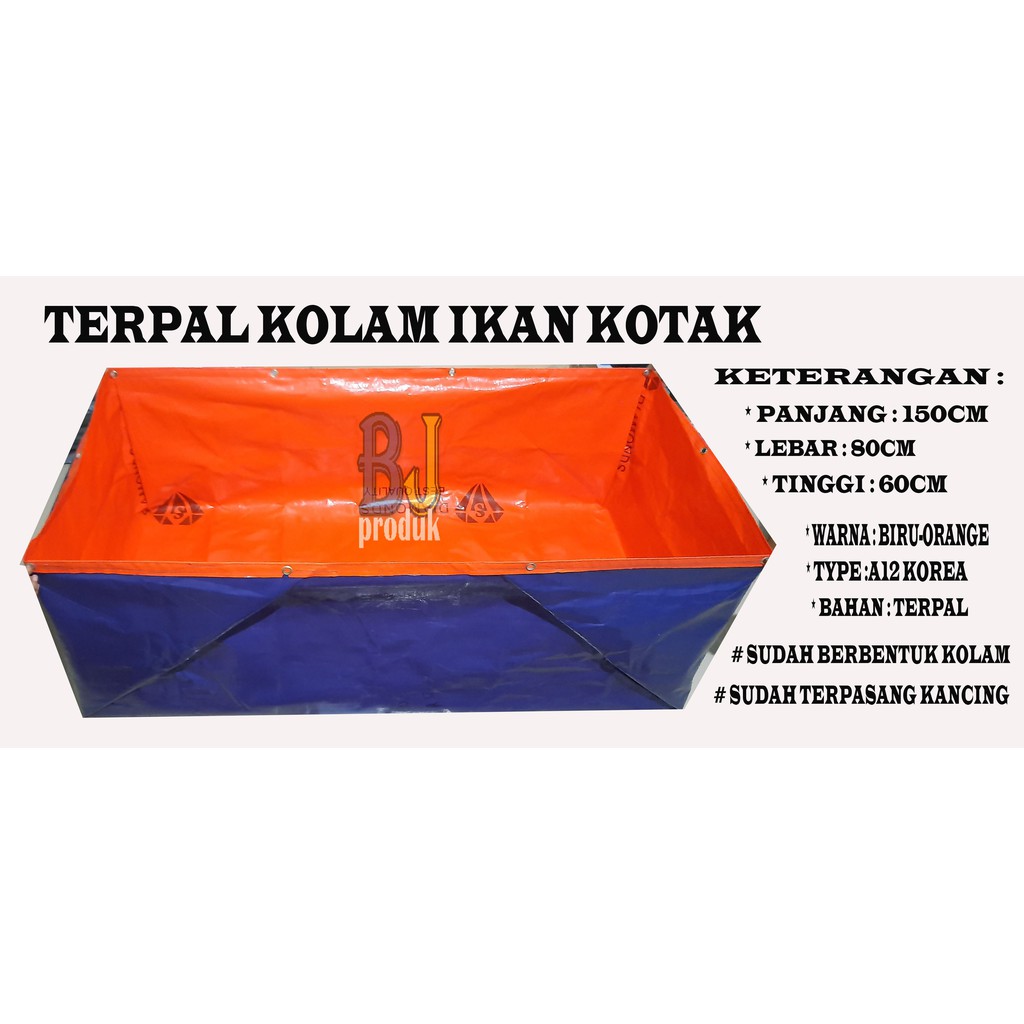terpal kolam ikan lele (150x80x60) A12 korea cocok buat ternak ikan lele ikan nila ikan hias koi dll