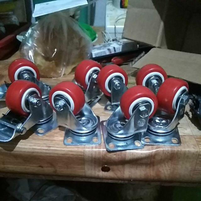 Roda Poliurethane / Pu Heavy Duty 1.5 40 Mm Hidup + Rem  Roha Hd