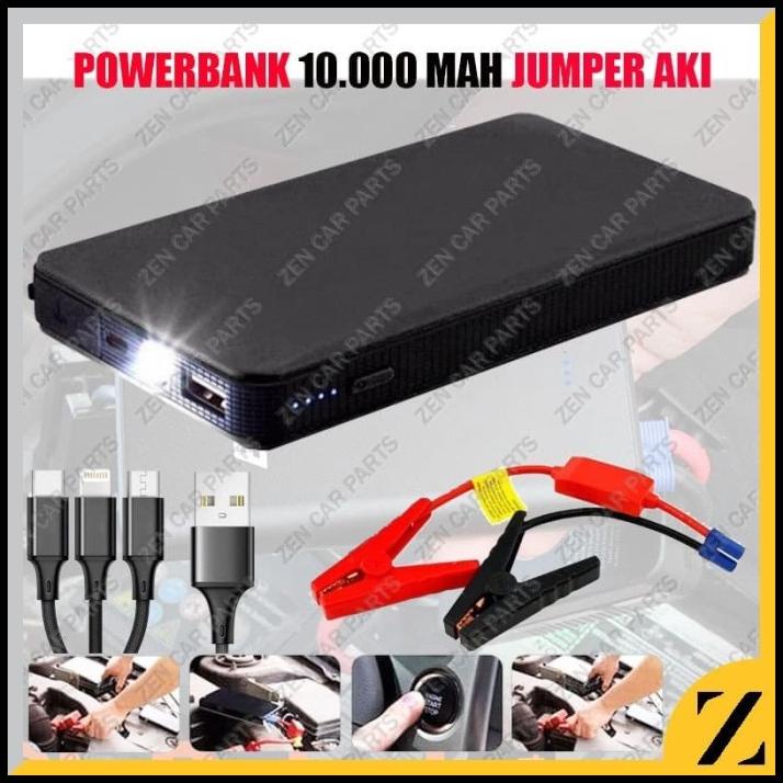 Powerbank 10000 Mah Fast Charging Charger Jumper Aki Accu Mobil