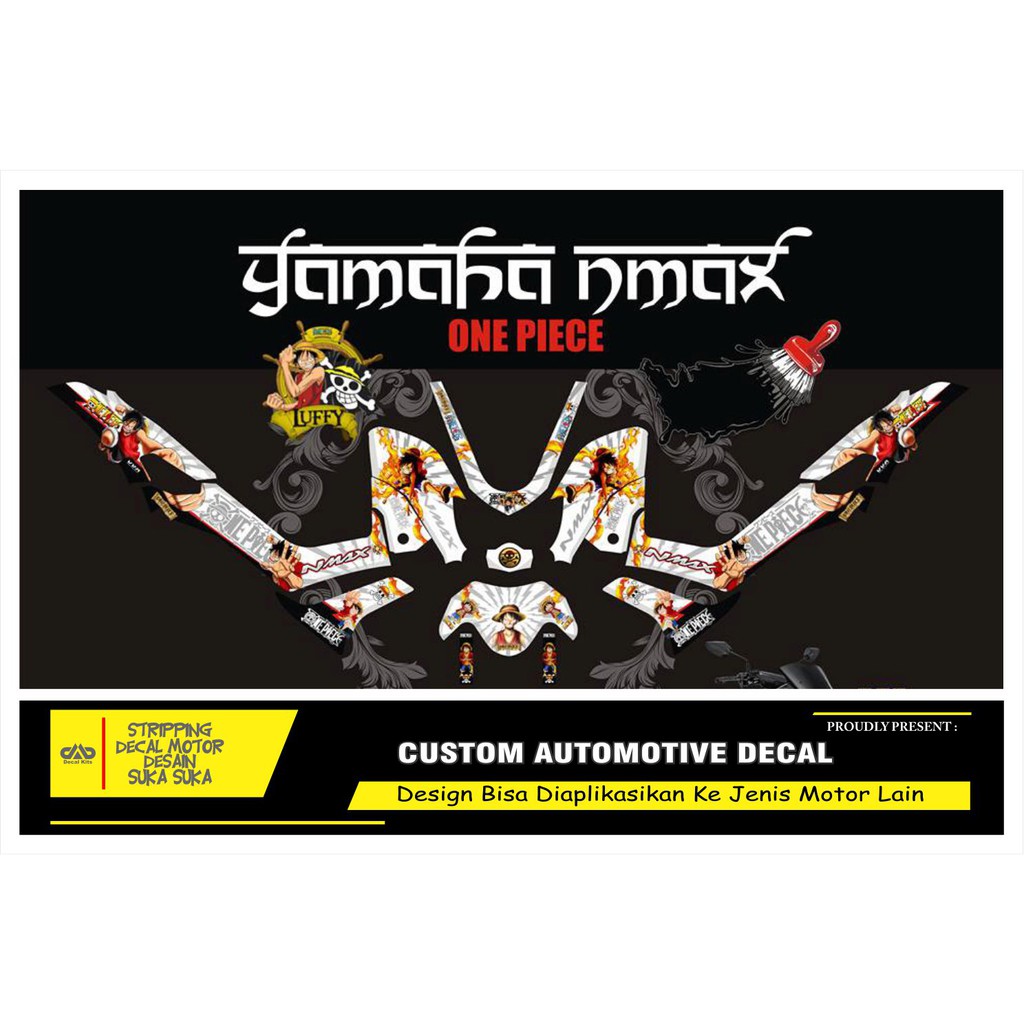 Decal Sticker Nmax Full Body ONE PIECE PUTIH