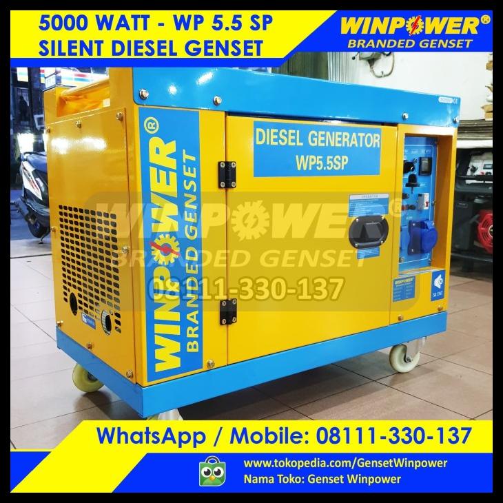 Diesel Genset / Generator Winpower 5000 Watt, Silent,Electric (Wp7500)