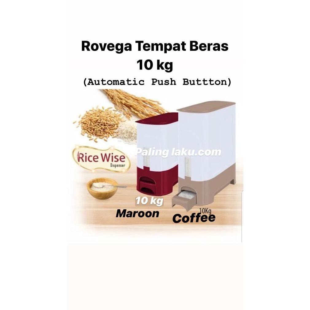 [BISA BAYAR DITEMPAT] Rovega Dispenser Beras 10 kg/rice box/ Tempat beras CUCI GUDANG Kode 78