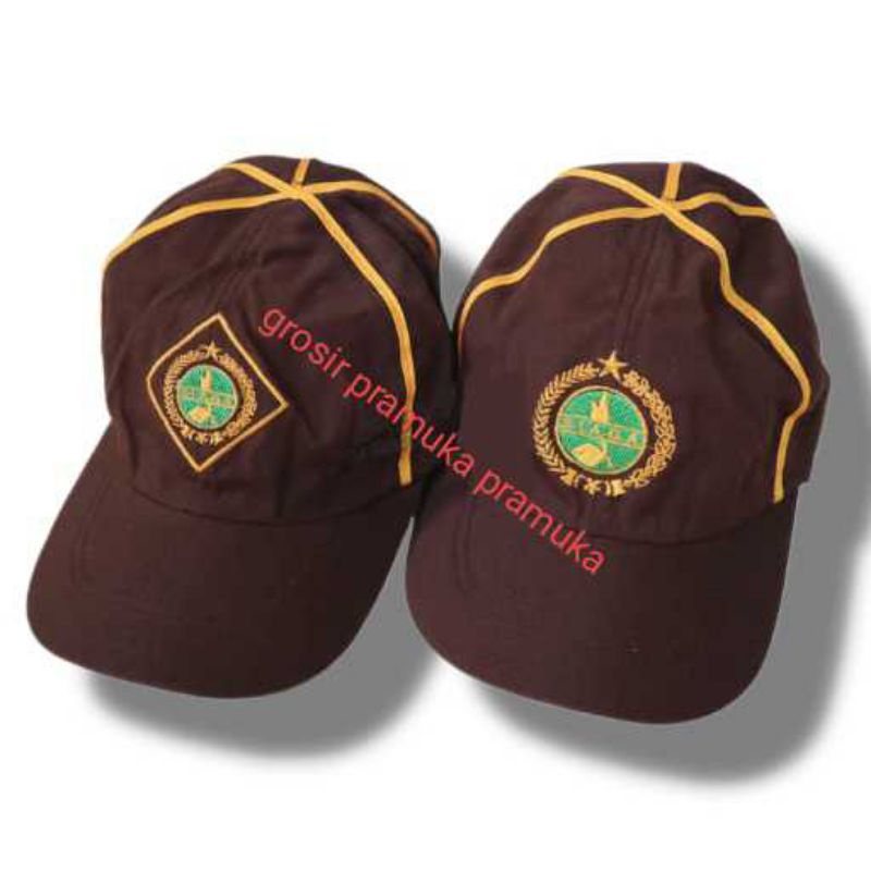Topi Siaga Bordir Putra Putri / Topi Pramuka Siaga SD / Topi Pramuka SD (ecer)