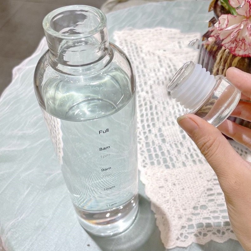 botol minum kaca aesthetic / reminder bottle