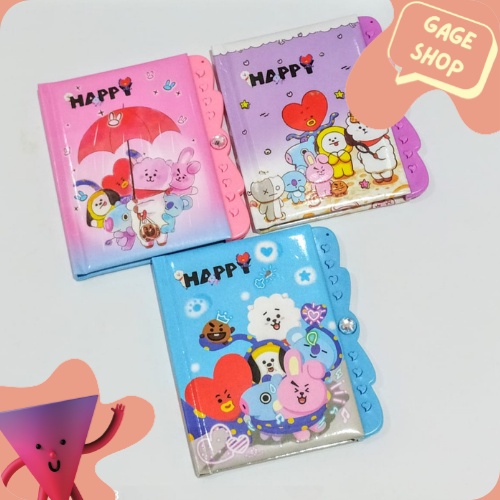 

buku gembok bt21 bts army buku tulis memo nak sekolah lucu fancy imut bisa COD termurah import korea jimin jungkok rv