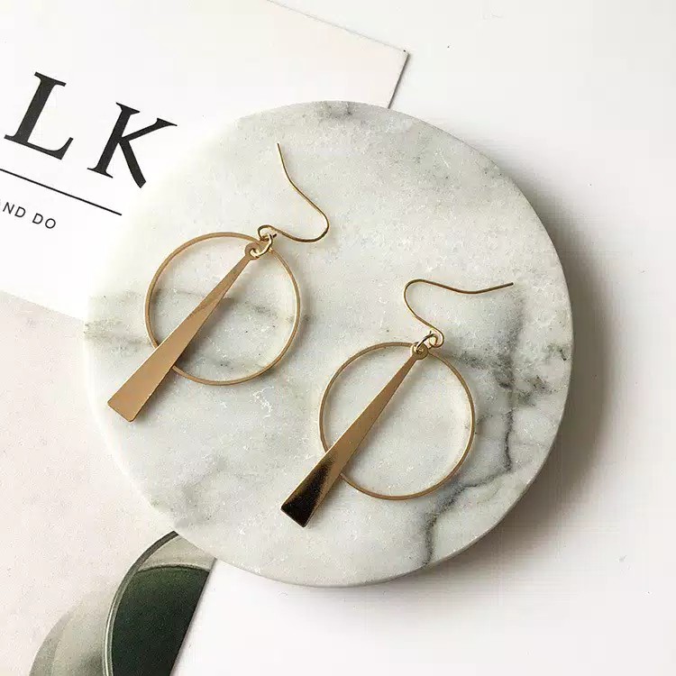 Anting Bulat Besar Dengan Rumbai Warna Emas dan Perak (MOANA EARING)