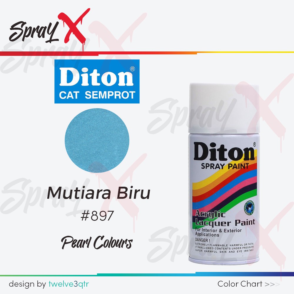 DITON MUTIARA BIRU 897 / PEARL BLUE #897 300ML - SPRAY PAINT / PYLOX / PILOX
