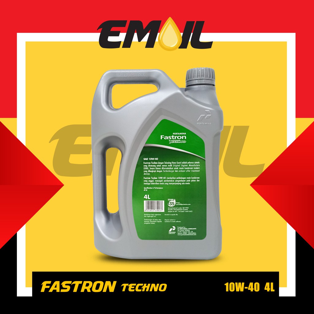 OLI PERTAMINA FASTRON TECHNO SAE 10w 40 galon 4 liter