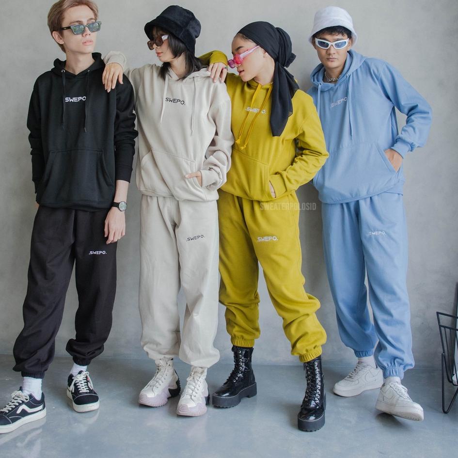 PER.591751 ‣ SWEPO Satu Set Hoodie Jumper + Jogger SWEPO Size M- XXL