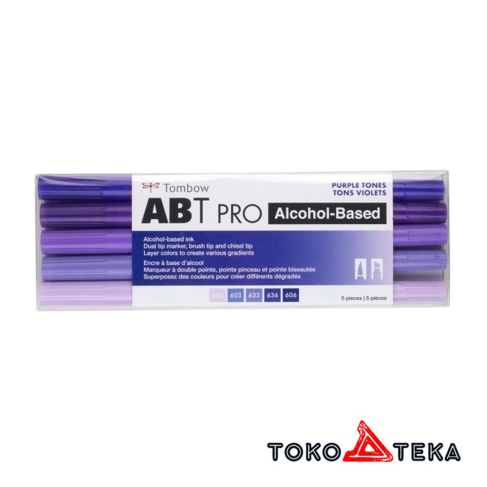 

COD Tombow ABT Dual Brush Pen PRO Purple Set 5/Violet Tones Blends SET 5Pc