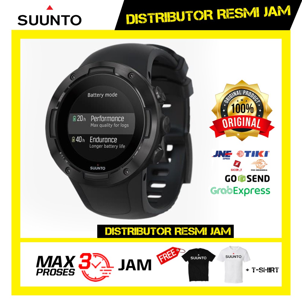 JAM TANGAN SUUNTO 5 ALL BLACK SUUNTO5 SS050299000 ORIGINAL GARANSI MESIN 24BULAN RESMI PT ADTIME