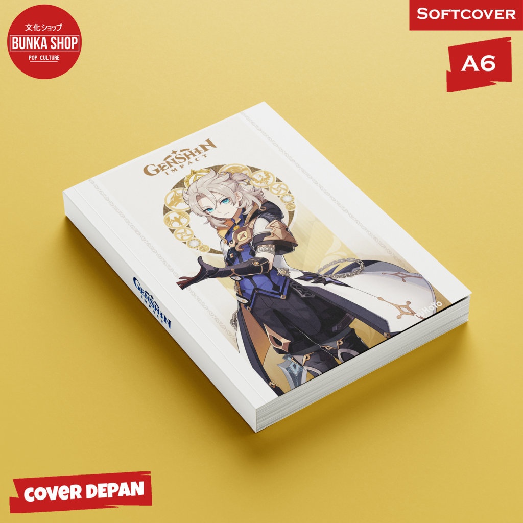 

Pocket Note Game Genshin Impact Albedo Softcover A6 Buku Tulis Catatan Note Agenda Planner