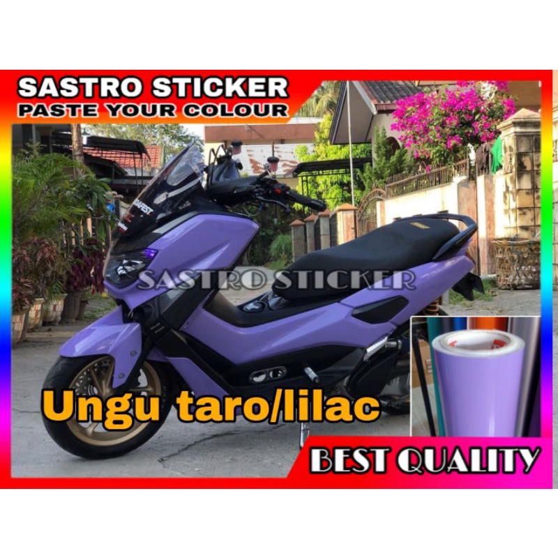 Stiker skotlet motor&mobil warna ungu taro dan lillac