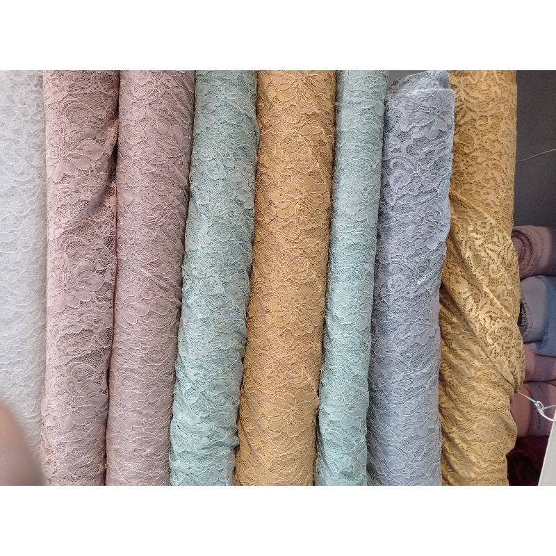 KAIN BROKAT SOFT EXCLUSIVE STRETCH DAN LENTUR (HARGA PER SETENGAH METER)