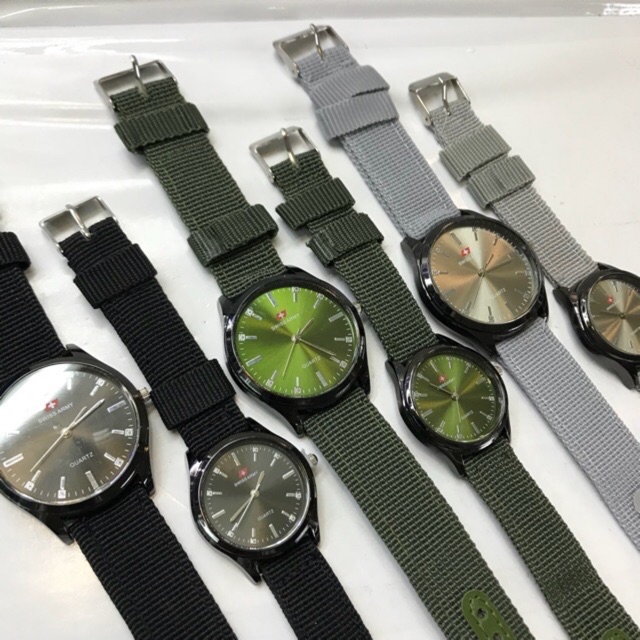 JAM TANGAN COUPLE BAHAN KANVAS/KAIN KEREN