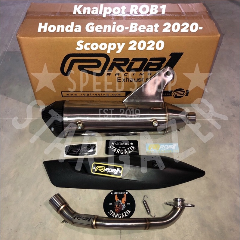 Knalpot ROB1 Standard Racing Honda Genio Beat 2020 Scoopy 2020 Fullset