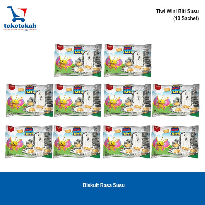 

TINI WINI BITI biskuit anak Susu 20 g bentuk binatang 10 sachet