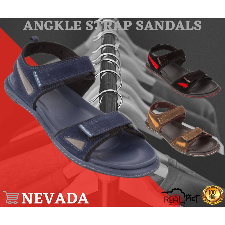 Sandal Gunung Tali Pria Cowok Laki-Laki Traveling Hiking Casual Strap Sandals Nevada Zumba Original