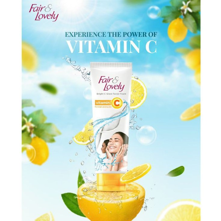 Fair &amp; Lovely Facial Foam Vitamin C [Kuning] - 50gr &amp; 100gr