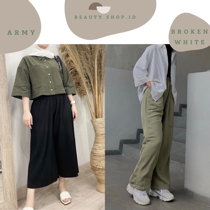 Holy Kemeja Crop Linen Pocket - Oversized Shirt Linen - Atasan Wanita - Outer Crop Linen - By SYSLABEL