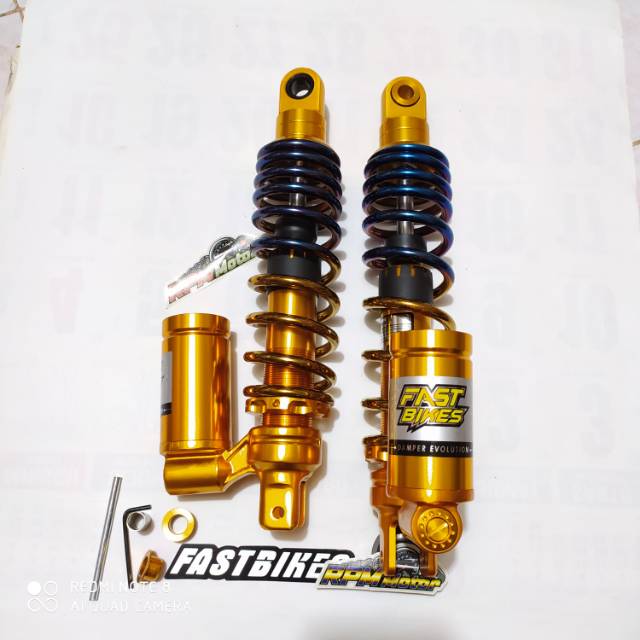 Shockbreaker Belakang Twotone Tabung Bawah FastBikes Ukuran 310mm 330mm Mio Scoopy Vario125 150 dll