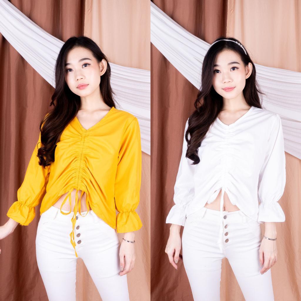 VS - ISLA SERUT TOP - BLOUSE WANITA / ATASAN WANITA KOREAN STYLE