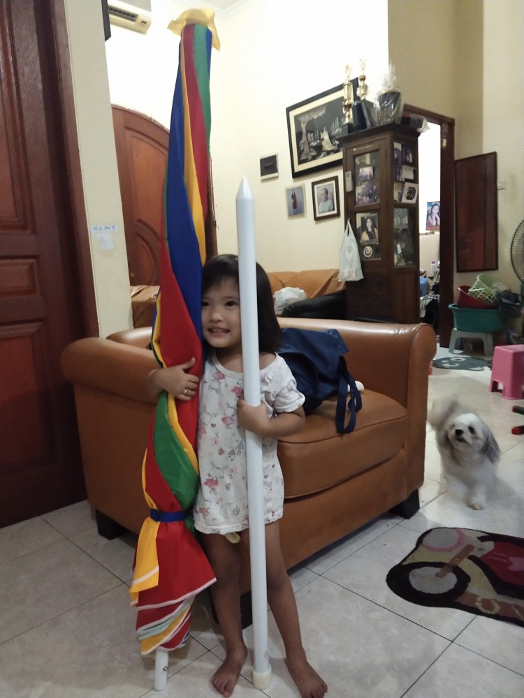 Payung Pantai Warna Pelangi Taman Cafe Tenda Pkl Lapak Jualan Dagang - Payung Tenda Parasol 240 Cm