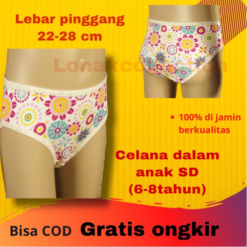 Cd celana dalam anak perempuan 6-9 tahun Sempak motif lucu anak cewek perempuan