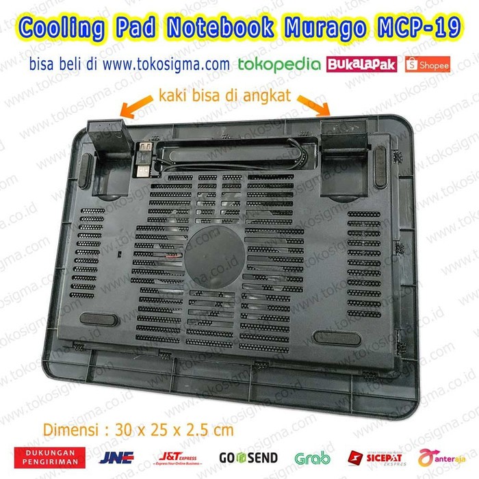 COOLING PAD LAPTOP PENDINGIN NOTEBOOK SUPER COOLER MURAGO MCP-19 30x25