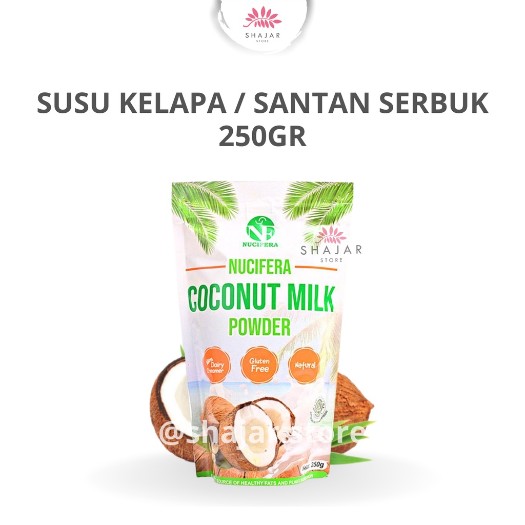 

SUSU KELAPA / SANTAN SERBUK 250GR / NUCIFERA COCONUT MILK POWDER ORGANIK SUSU NON DIARY / BUBUK KELAPA MURNI BAHAN JSR HERBAL REMPAH BUMBU