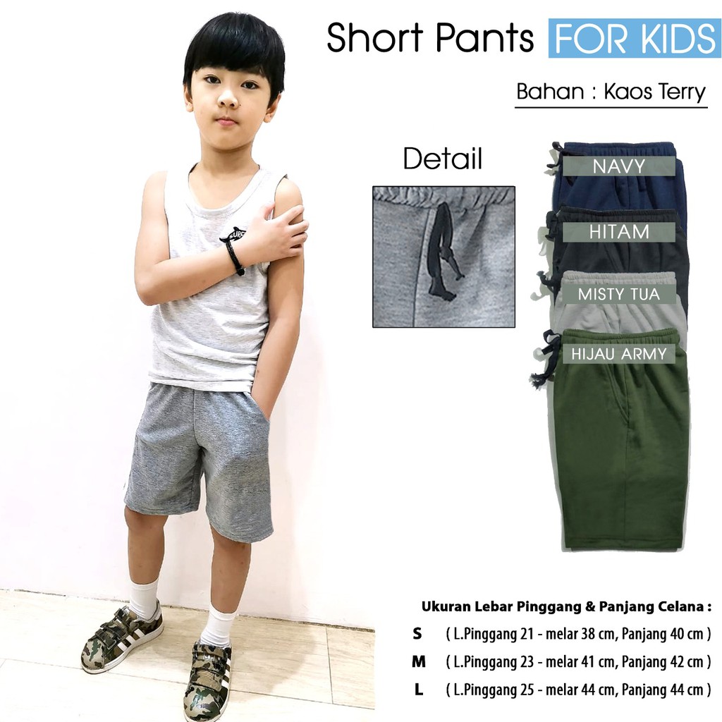 CELANA PENDEK ANAK LAKI-LAKI / CELANA KOLOR ANAK / KOLOR LAKI / KOLOR ANAK /CELANA SANTAI ANAK